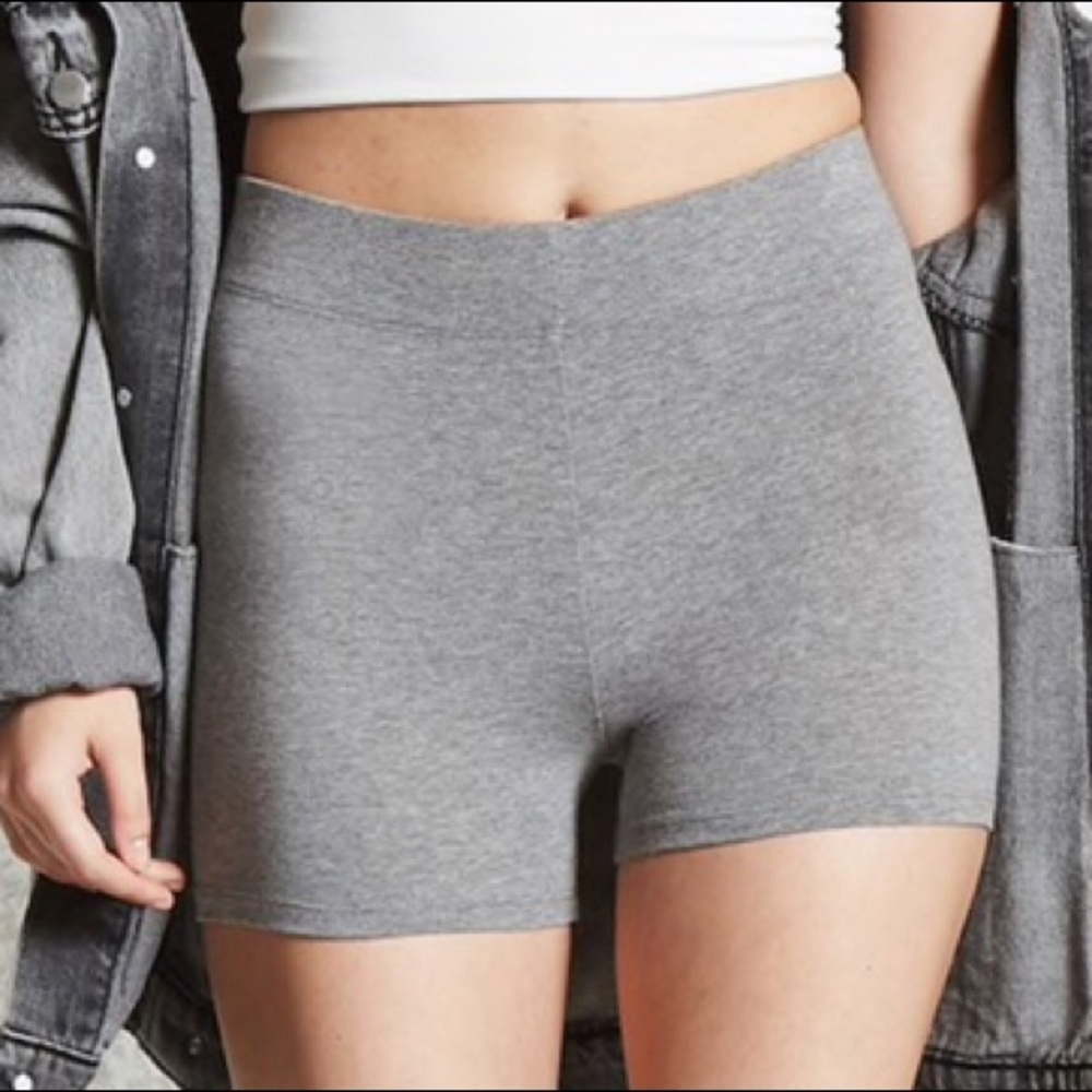 Grey Biker Shorts